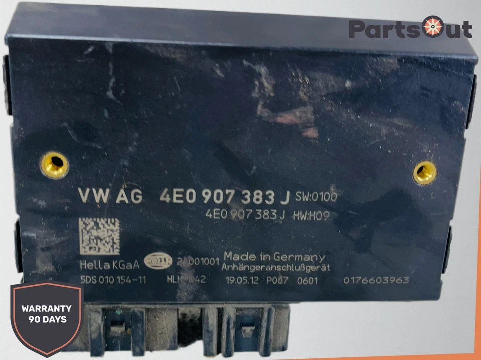 2014 AUDI Q7 TRAILER DETECTION MODULE TOW CONTROL UNIT 4E0 907 383 J OEM  - Imagen 2 de 4