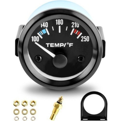 #ad 2quot;quot; 52mm Water Temp Gauge 100 250℉ Water Temp Thermometer Meter Kit Car Access $15.74