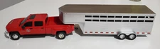 BC Big Country Toys 2017 Chevrolet Silverado Duramax Pickup & Livestock Trailer