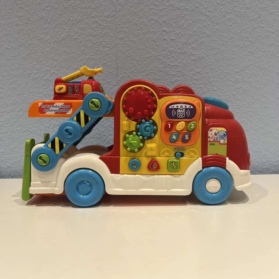 VTech Tut Tut Baby Flitzer Autotransporter + 1 Auto Weihnachten Geschenk Kinder - Bild 3 von 4