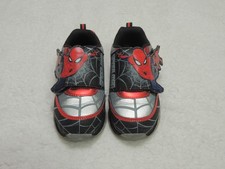 Size-11 Spider Man kids boy's light up Marvel red  silver sneaker A3-36