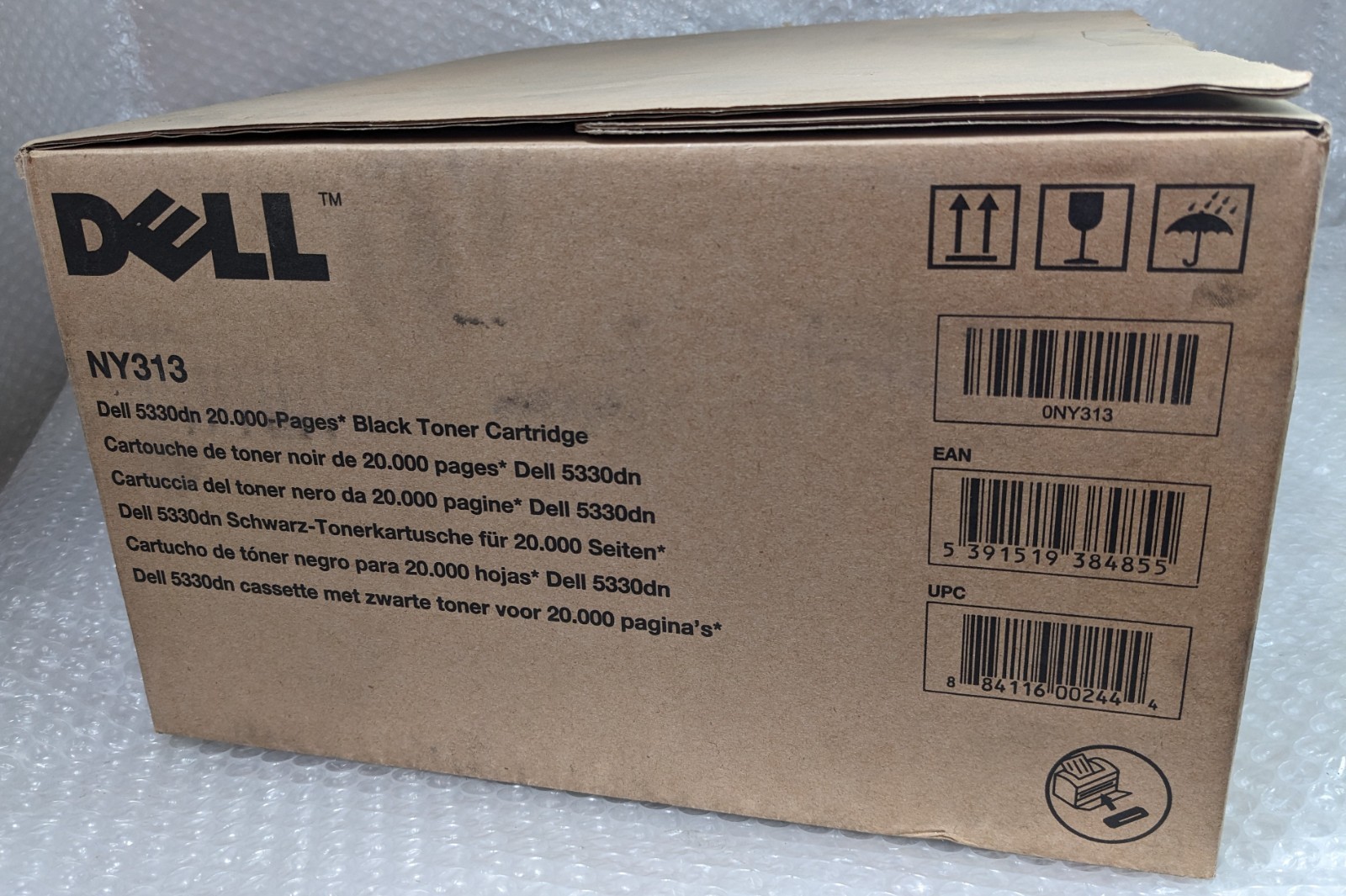 Genuine Dell NY313 High Capacity Black Toner Cartridge for Dell 5330DN Printers