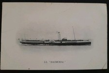 SS Balmoral Old Paddle Steamer Postcard