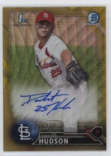 2016 Bowman Draft Chrome Pick Gold Wave Refractor 6/50 Dakota Hudson Auto 0t2