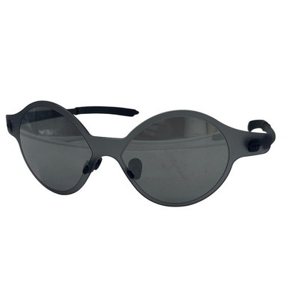 Killer Loop Vintage Sunglasses Made in Italy Matte Black Wrap Round Grey Lens