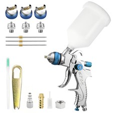 Hvlp Spray Gun Kit 1.41.72.0 Gravity Feed For Painting Cars Furniture Diy