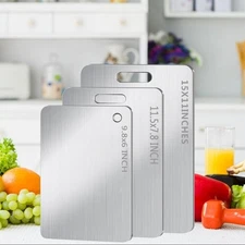 Titanium Cutting Board Set of 3, 100% Pure Titanium Cutting Boards for Kitchen,