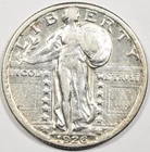 1926 STANDING LIBERTY QUARTER ~ NICE AU ABOUT UNCIRCULATED! INV #2