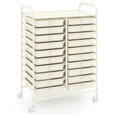 20 Drawers Rolling Storage Cart Art Craft Organizer on Wheels Multipurpose