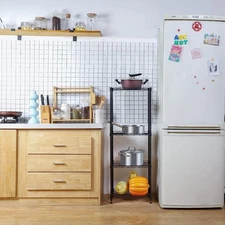 4-Tier Wire Shelving Unit Metal Storage Rack Shelf Iron Durable for Kitchen Home