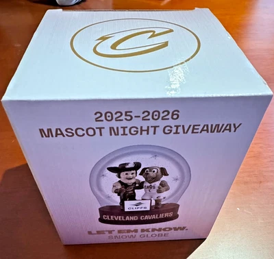 Cleveland Cavaliers (Cavs) Mascot Let Em Know Snow Globe SGA 1/4/26 - Image 1 of 4