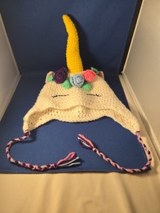 Handmade Crochet Unicorn beanie