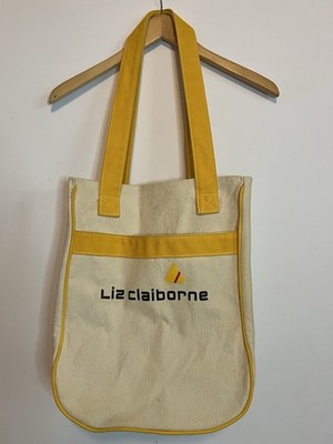 Liz Claiborne Accessories Large Canvas Tote With Clear Interior Zip Pocket