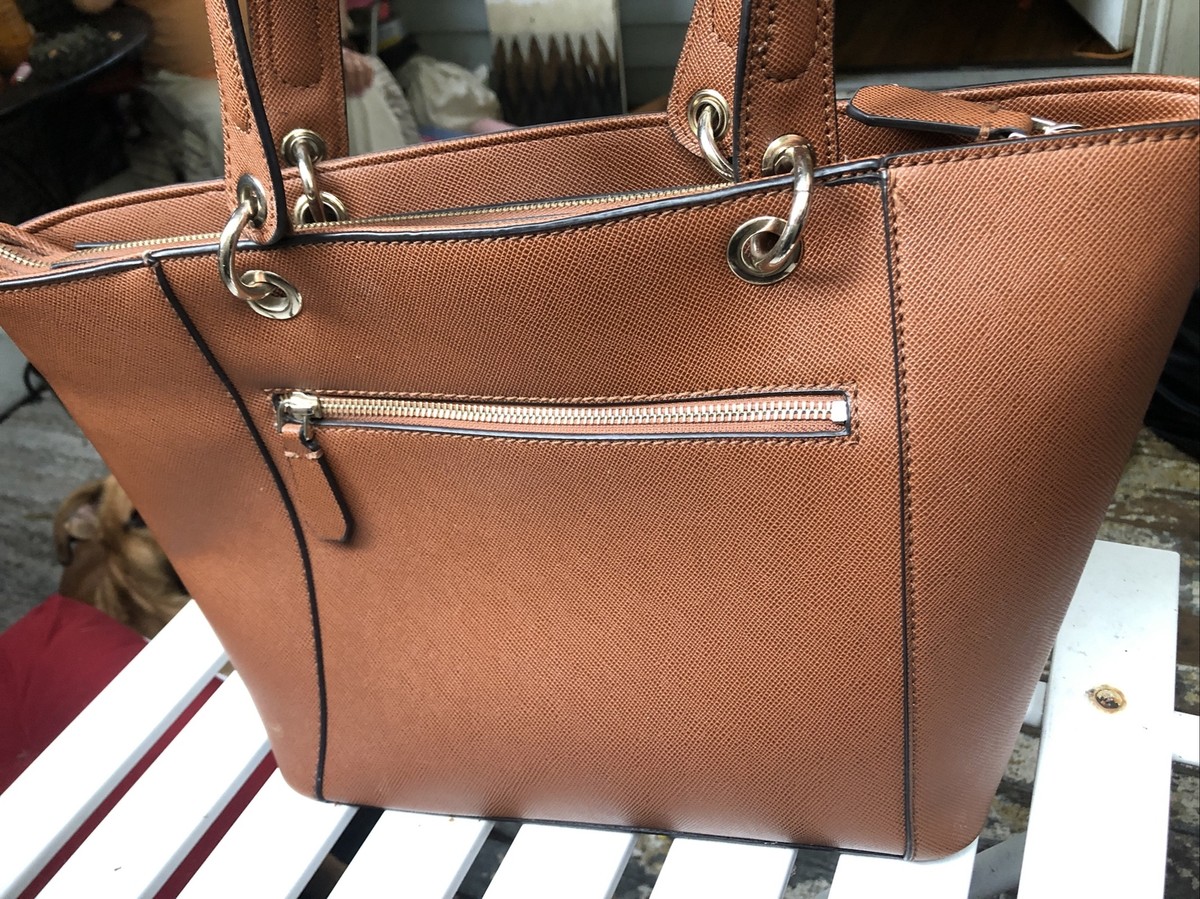 brown guess tote