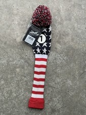 Maxfli Vintage Knit Style Driver Headcover Red/White/Blue NEW
