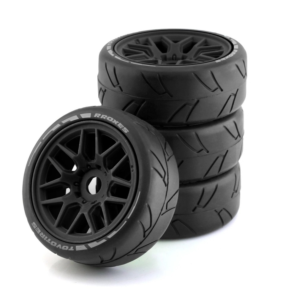 1/8 Rc Car On-road Wheels & Tires Set For Kyosho Inferno Gt1 Gt2