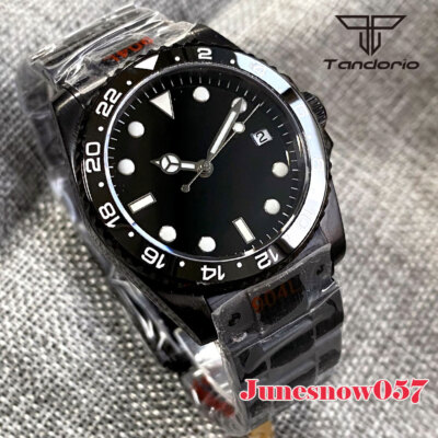 Bliger 36MM Sterile Dial Black Ceramics NH35A PT5000 Automatic For Men's Watch
