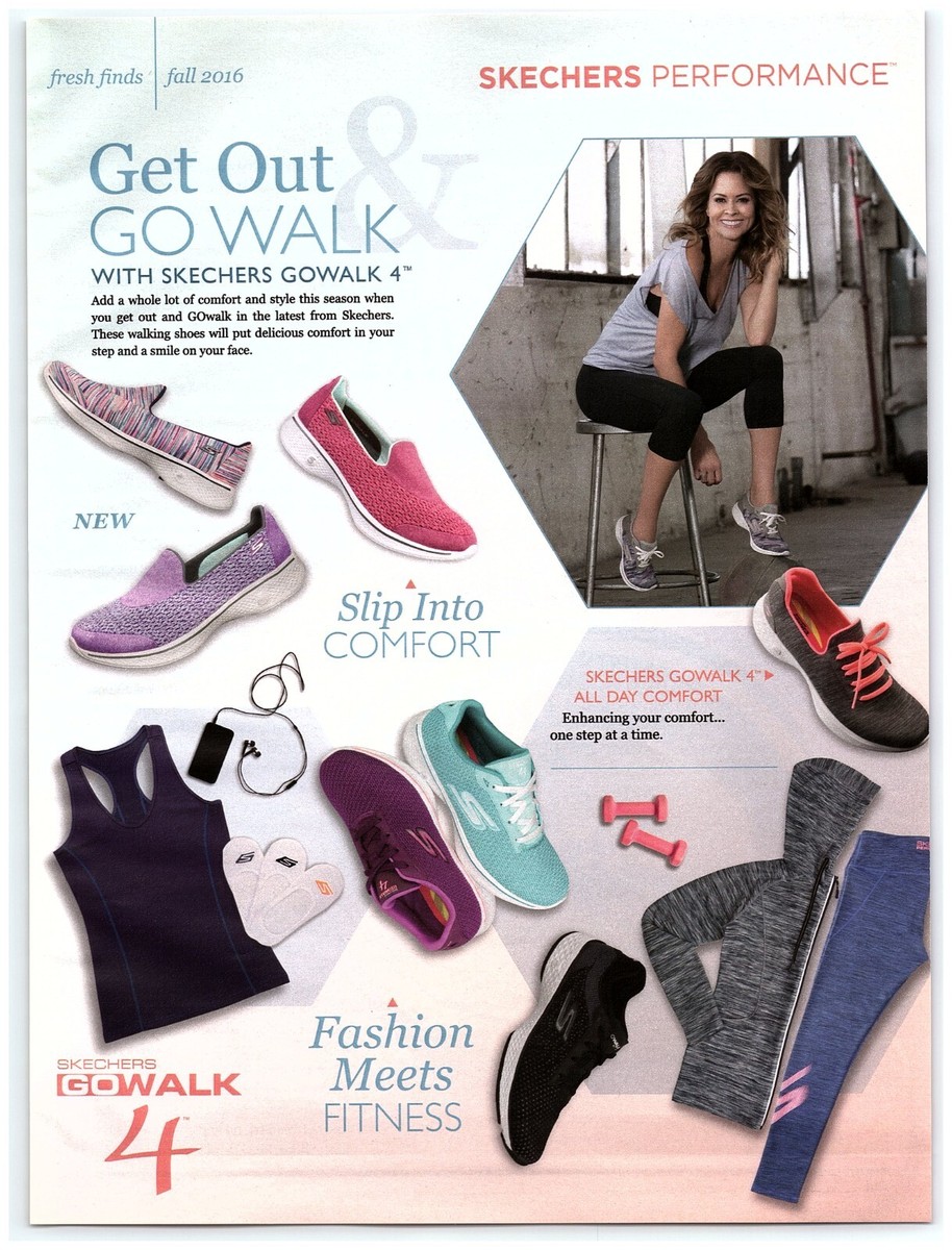 2016 Skechers Performance Print Ad, Workout GOwalk Shoes Fashion