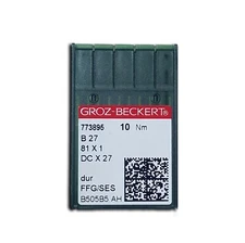 10 GROZ-BECKERT B27 SIZE#14/90 OVERLOCK SERGER BALL POINT NEEDLES RMX27, DCX27