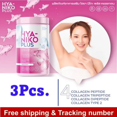 3X HYA NIKO PLUS Collagen Hyaluronic Vitamin Anti Aging Reduce Wrinkles Brighten