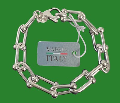 MIA Fiore Bracelet Italy Deadema Sterling Silver Plated Bronze U Link New