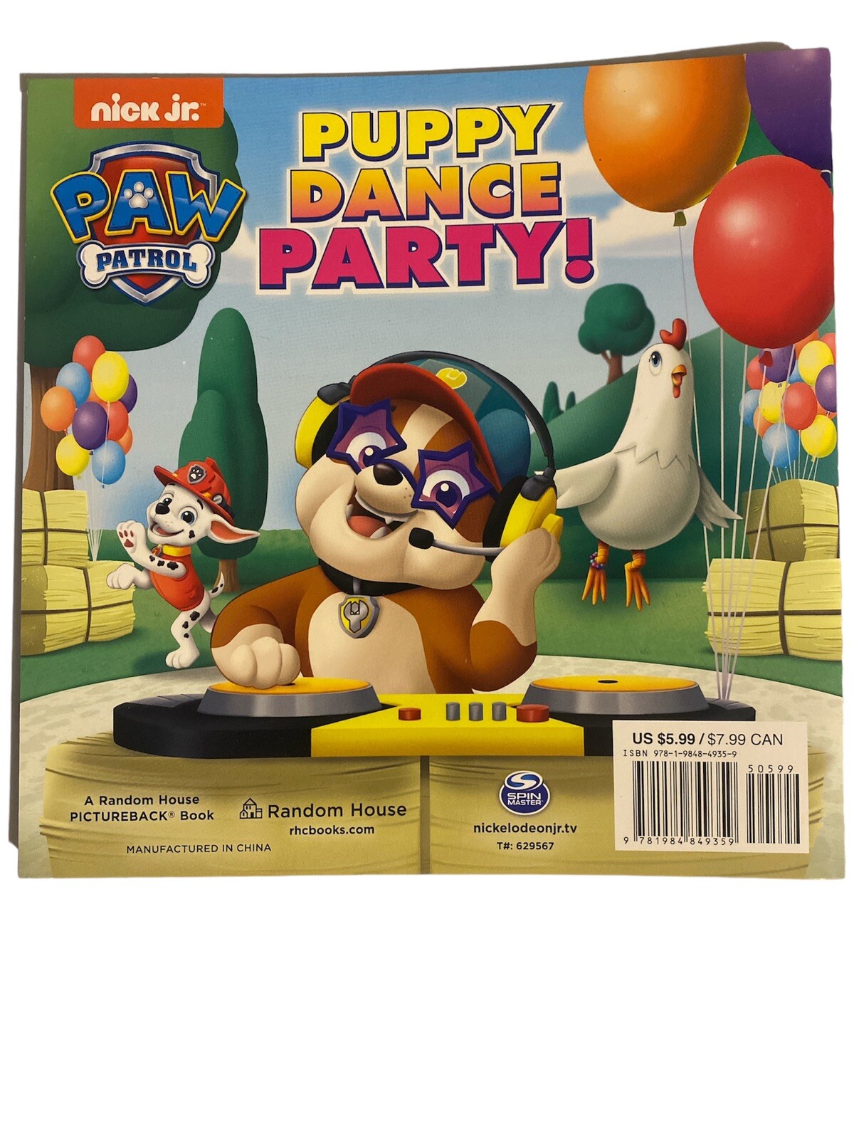 Nick Jr Puppy Dance Party! PAW Patrol Pictureback NEW