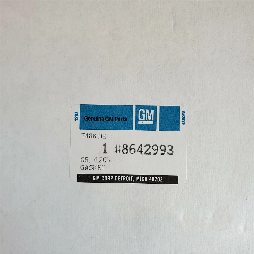 Junta espaciadora de cuerpo de válvula de transmisión automática Corvette 84-85 GM 8642993 NOS Foto 4 de 4