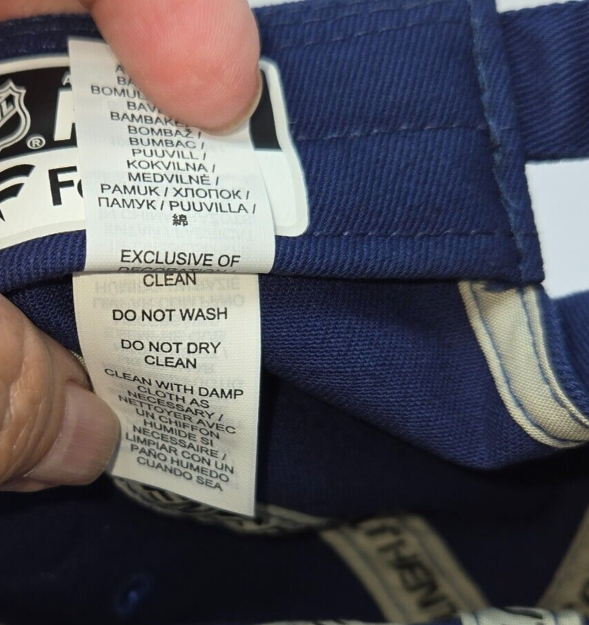 NHL Fanatics Tampa Bay Lightning Hat Cap Adjustable Blue Raised