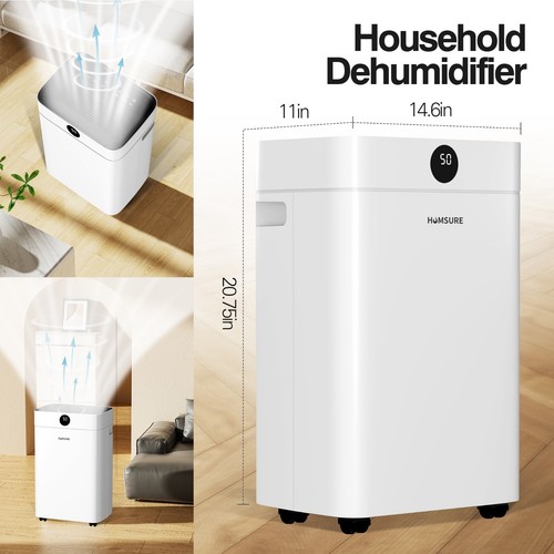 Humsure Dehumidifier 12 Pint (DOE) 50 Pint Max for 3000 Sq Ft Room - Picture 5 of 11