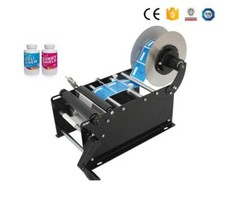 Manual Round Bottle Labeling Machine PET Bottle Glass Bottle Cans Label Sticker