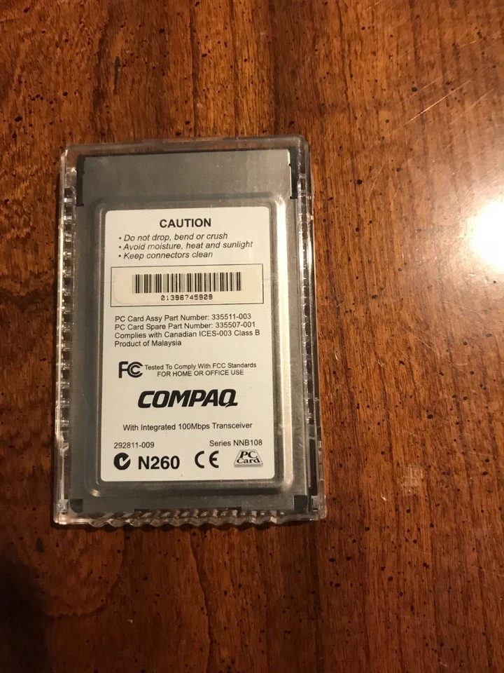 Compaq Netelligent 10/100 Ethernet LAN Adapter PC Card - Image 2 of 2