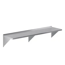 18" Width x 72" Length | Stainless Steel Wall Shelf | Square Edge