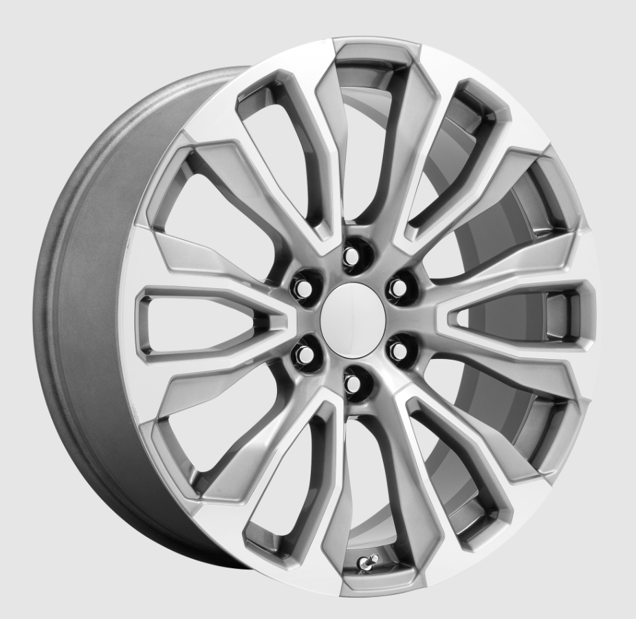 New 22" Silver Machine OE Replica wheels rims 2023 GMC Sierra Yukon