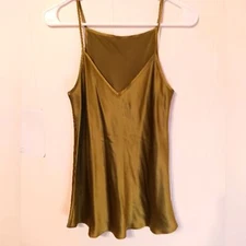 Juliannarae Paradise Found 2 way silk camisole olive green. Size S