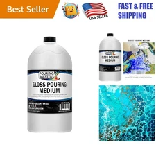 64oz Professional Gloss Pouring Medium - Enhance Your Acrylic Flow & Effects