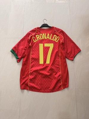 XL) Portugal 2004-06 Home Shirt C. Ronaldo #17 Original Jersey Kit 