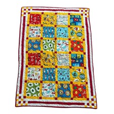 Dr. Suess Vintage Cotton Reversible Handmade Crib/Throw Quilt/Wall Art