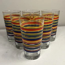 Libby Royal Norfolk Mambo Striped Tumblers Set of 6