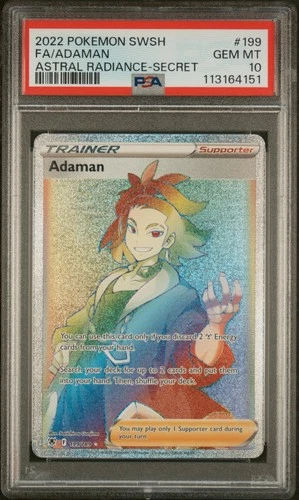 PSA 10 - SWSH Astral Radiance - Adaman - 199/189 - Hyper Secret Rare