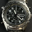 Seiko 1996 Vintage Sports 200 Pilots Quartz Chronograph Watch 7T32-7D19 42mm