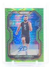 JOSIAH DEGUARA 2020 PANINI PRIZM GREEN PULSAR ROOKIE AUTO #362 PACKERS Q6903