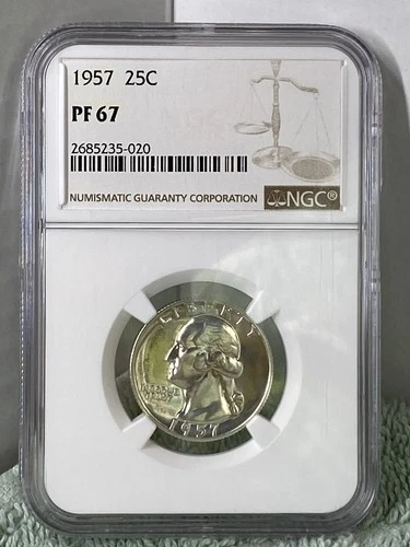 1957 25C PF 67 NGC Graded