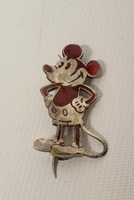 Charles Horner Disney Mickey Mouse Enamel Pin Badge 1930 Rare Red Colourway