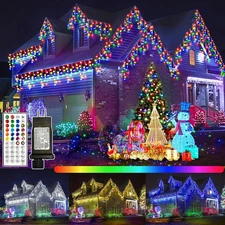 RGB Ice Lights Outdoor, 52FT 504 LED Color Changing Christmas Lights,16 Colors 1