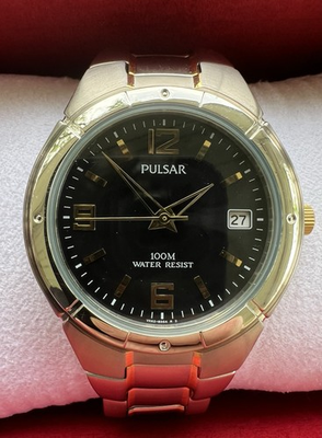 #ad PULSAR Essentials PXH172 Collection Two Tone Stainless Steel 100M Quartz WATCH $64.99