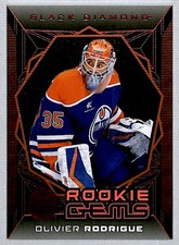 Olivier Rodrigue 2025-26 UD Black Diamond Gems Red Rookie /100 #RG-OR Edmonton
