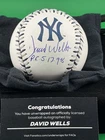 David Wells Signed Baseball New York Yankees Fanatics Authentic Original