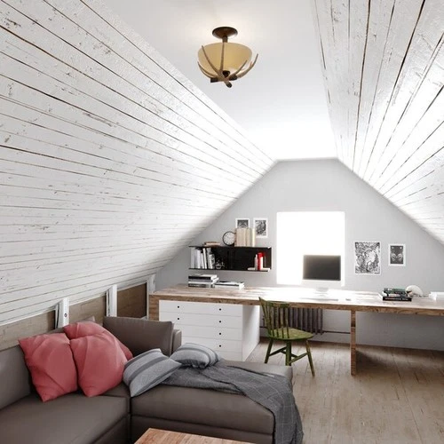 VAXCEL C0014 Yoho 12in Semi-Flush Mount Black Walnut - Picture 9 of 9