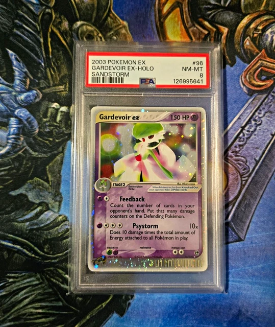 Pokemon 2003 EX Sandstorm Gardevoir ex 96/100 Holo PSA 8