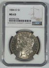 1884-O Morgan Silver $1 Dollar Coin NGC MS 63